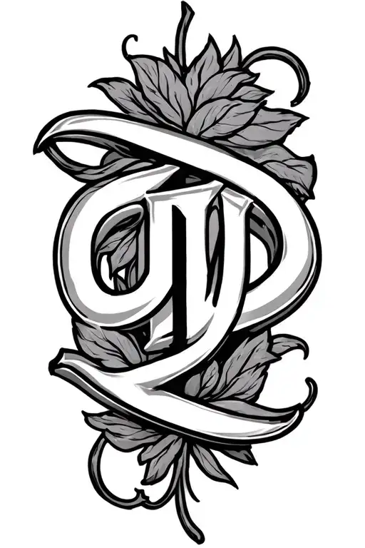 letter PNV tattoo design idea