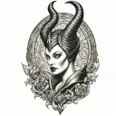 maleficent tattoo design idea
