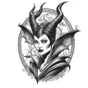 maleficent tattoo design idea