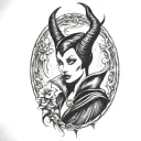 maleficent tattoo design idea
