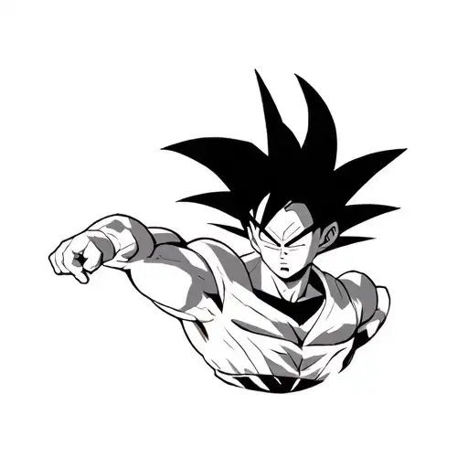 goku ultra instinct tattoo design idea