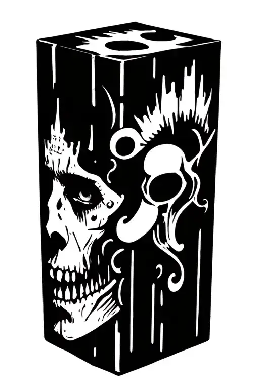 Puzzle box from hellraiser movie as sleeve tattoo tattoo design idea