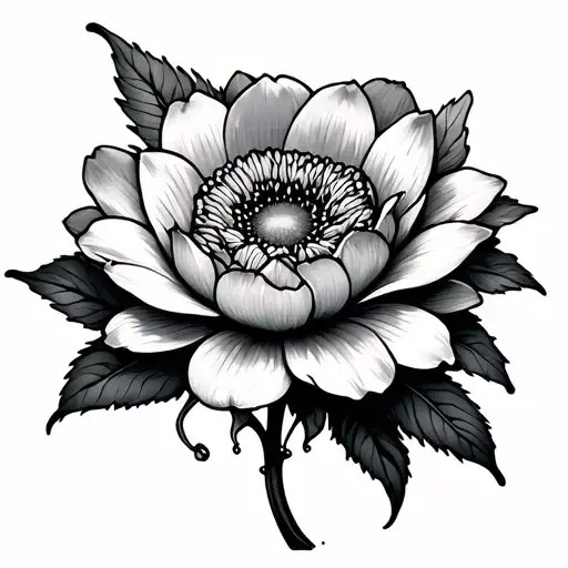 mardy bum into a flower blooming tattoo design idea