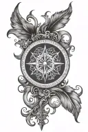 viking compass tattoo design idea