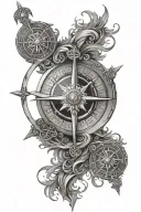 viking compass tattoo design idea