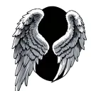 Angel Wings Memorial tattoo design idea