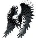 Angel Wings Memorial tattoo design idea