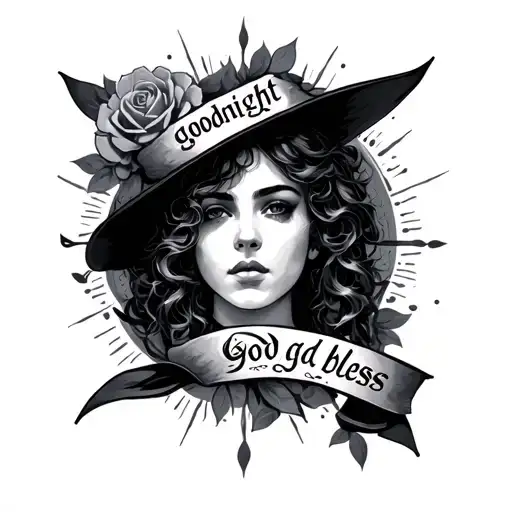 goodnight god bless  tattoo design idea