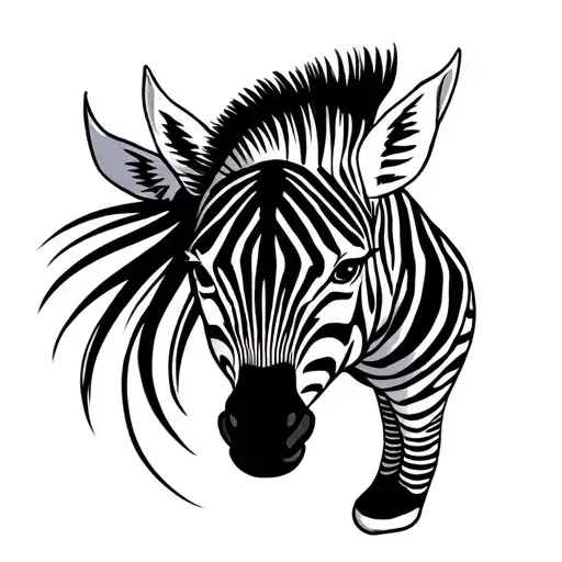 zebra tattoo design idea