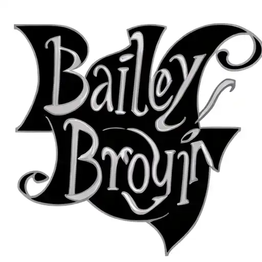 "Bailey Brodyn" Two Word Ambigram Generator tattoo design idea