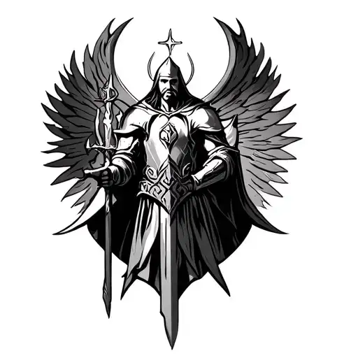 Holy paladin tattoo design idea