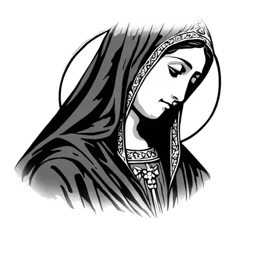 Our Lady Of Fatima tattoo design idea