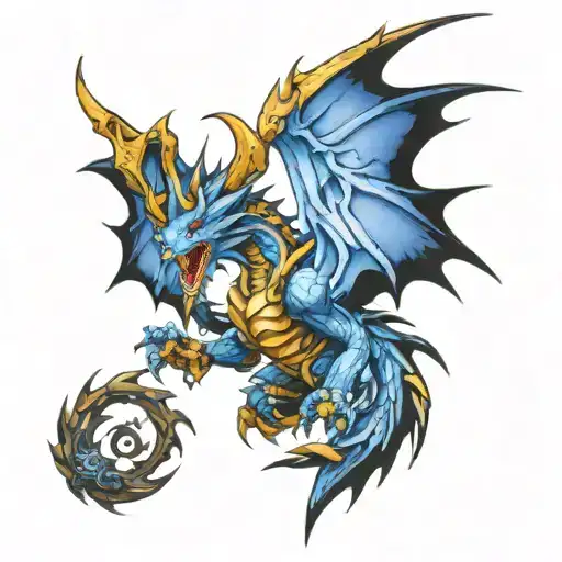 bahamut ffx tattoo design idea
