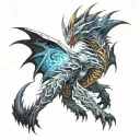 bahamut ffx tattoo design idea