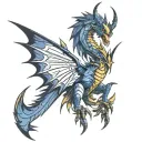 bahamut ffx tattoo design idea