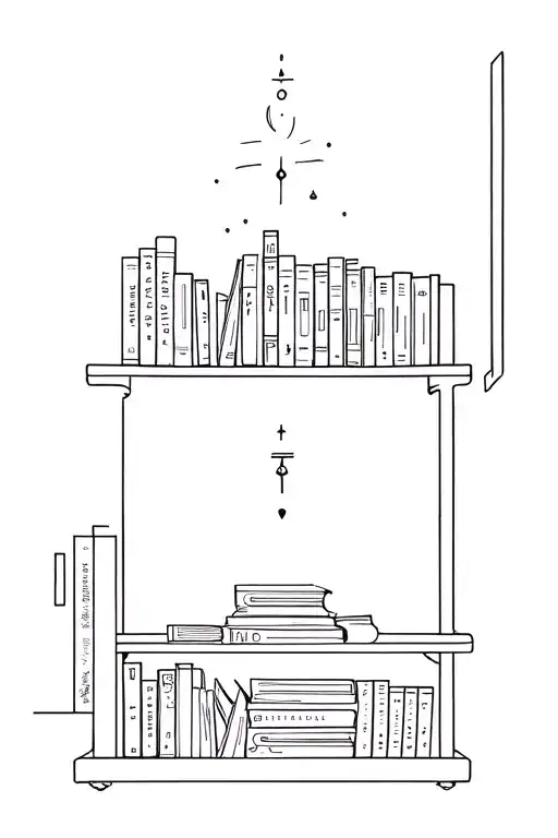 interstellar movie bookshelf scene tattoo design idea