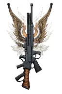 Ak47 tattoo design idea