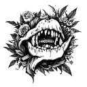 Fuck This Life surrounded tattoo design idea