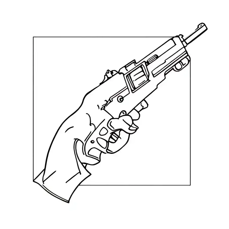 Gamers with guns akimbo tattoo design idea