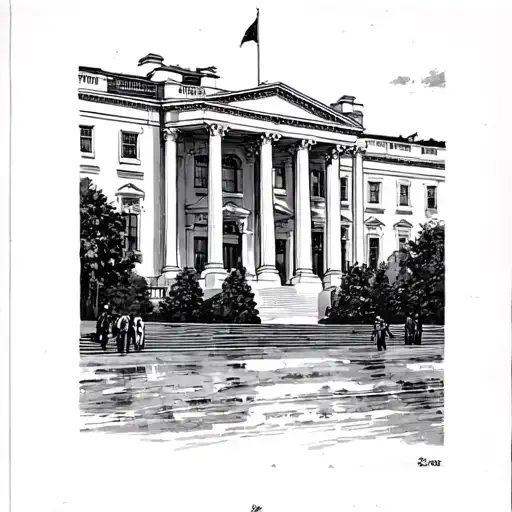 Shooting of the White House in Russia in 1993 tattoo design idea