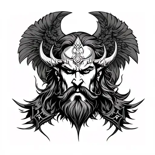 slavic god of war tattoo design idea