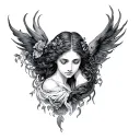 Orpheus and Eurydice patch work tattoo design idea