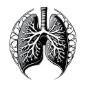 Lung tattoo design idea