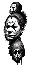 Michael Myers Leather Face Jason Voorhees Freddy KruegerPennywise Art The Clown Jigsaw tattoo design idea