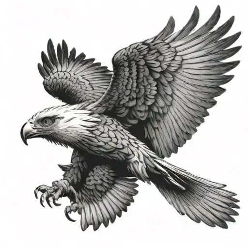 philippine eagle soaring tattoo design idea