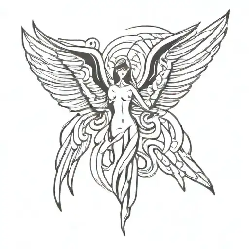 arc Angel tattoo design idea