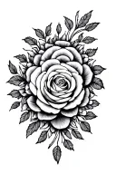fillagree roses mandala design incorporating elements tattoo design idea