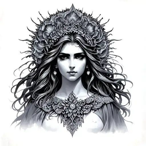 Fortuna Goddess tattoo design idea