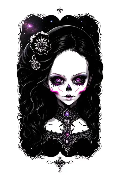 Galaxy tattoo design idea