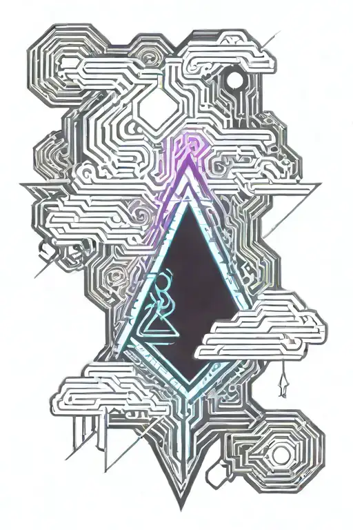 dark clouds tattoo design idea