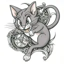 tom and jerry tattoo design idea