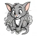 tom and jerry tattoo design idea