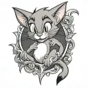 tom and jerry tattoo design idea