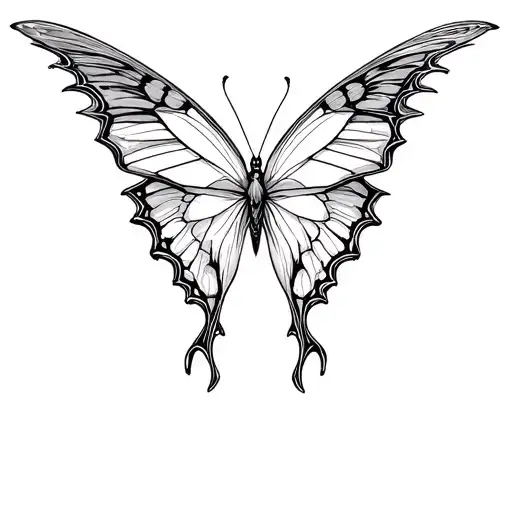 XXVI-II-MCMLXX in the middle of puzlle butterfly wing from the edges XXX-III-MMXXIII tattoo design idea