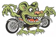 rat fink tattoo design idea