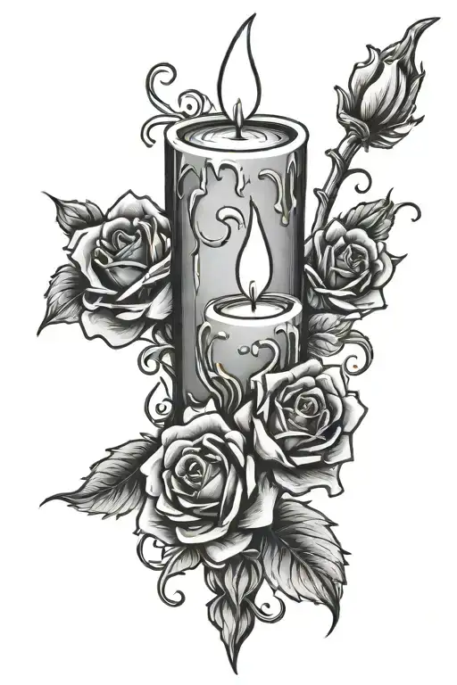 candle burning at both ends tattoo design idea