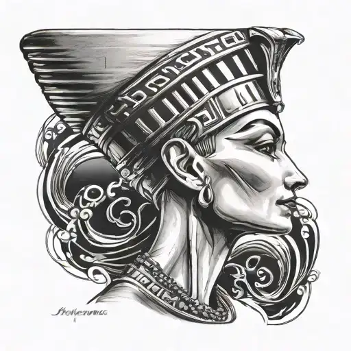 nefertiti tattoo design idea