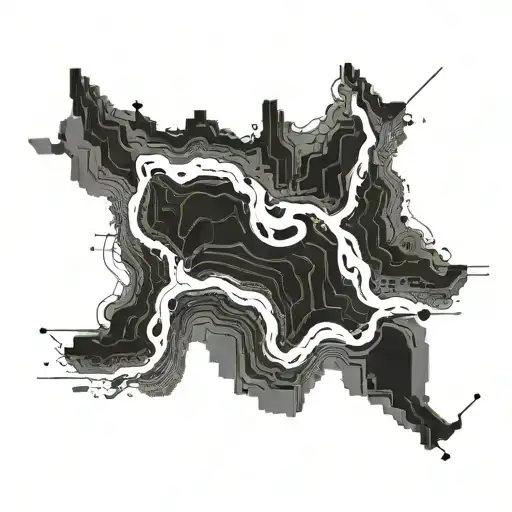 topographic map tattoo design idea