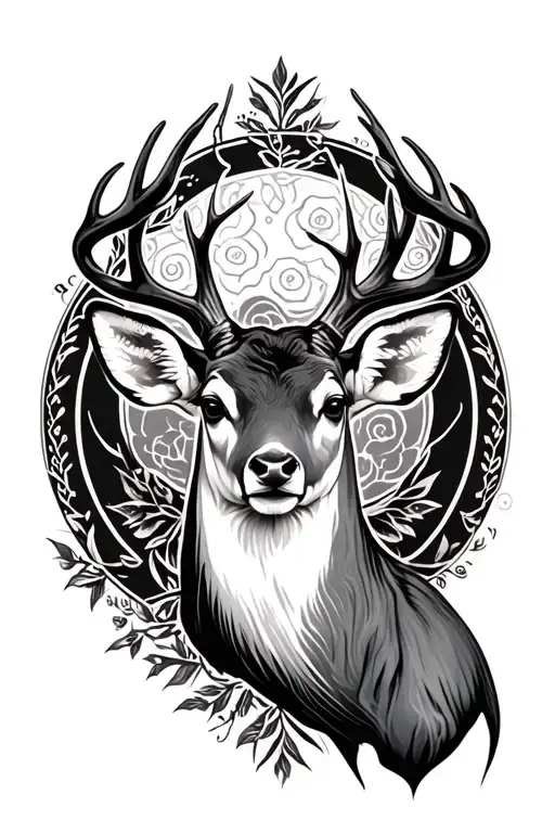 nara deer bowing tattoo design idea