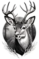 nara deer bowing tattoo design idea