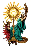 Catholic monstrance  tattoo design idea