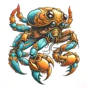 three eyed crab   tattoo design idea