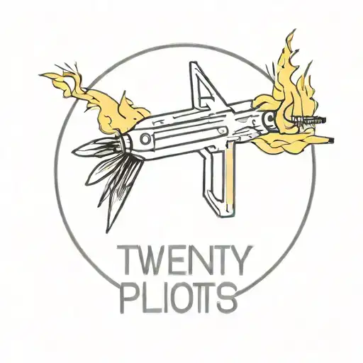 twenty one pilots logo AND a torch, it says "push on through"   tattoo design idea