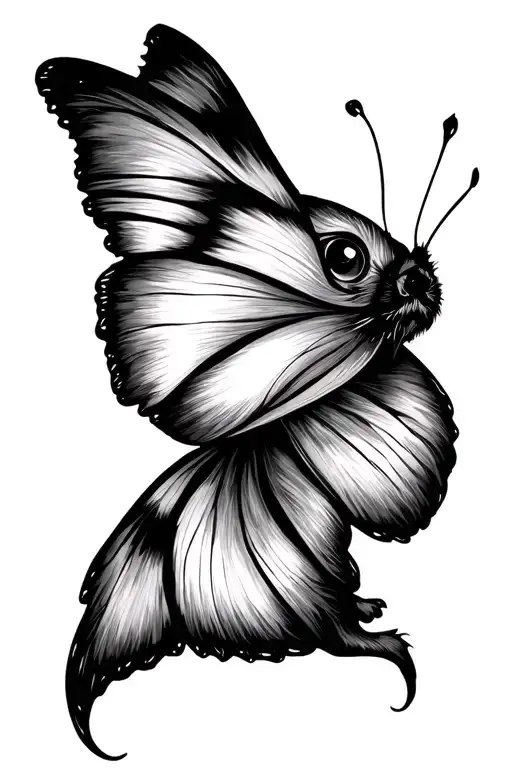 papillon tattoo design idea