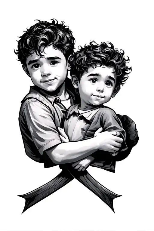 for sons and dad tattoo design idea