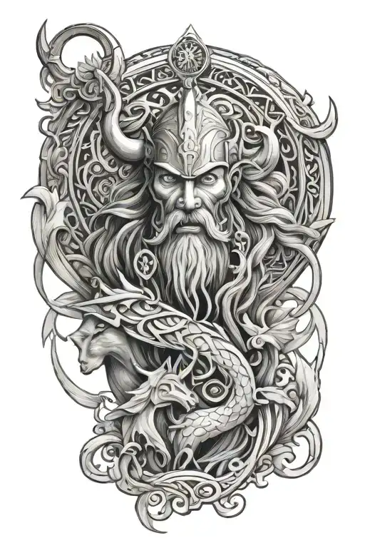 Norse mythology tattoo design idea
